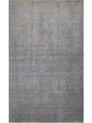 Pueblo Eskitme Gri Modern Desenli Akrilik Hav Vermeyen Leke Tutmayan Kolay Temizlenen Yumuşak El Dokuma Salon Yolluk Halı