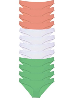 12 Adet Süper Eko Set Likralı Kadın Slip Külot 510