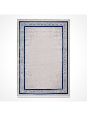 Hali.Net 120x180 cm Krem Bej Meander Modern Bordürlü Yıkanabilir Halı | Yatak Odası Çocuk Odası Halısı | Leke Tutmaz Hipoalerjenik | ADEN-AN03