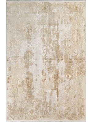 Mangrol Modern Bej Akrilik Dikdörtgen Modern Desenli Akrilik Hav Vermeyen Leke Tutmayan Kolay Temizlenen Yumuşak Makine Salon Yolluk Mutfak Halı