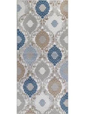 Billie Figürlü Gri Akrilik Kare Modern Desenli Akrilik Hav Vermeyen Leke Tutmayan Kolay Temizlenen Yumuşak Makine Salon Yolluk Mutfak Halı