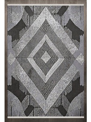 Hali.Net 120x180 cm Gri Yıkanabilir Halı | Salon Yatak Odası Halısı | Leke Tutmaz Hipoalerjenik | F_HATAY-913