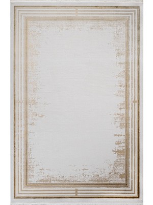 Hali.Net 80x150 cm Bej Mat Modern Stone Halı | Mutfak Balkon Salon Halısı | Hav Vermez Leke Tutmaz | OTTOWA-OT001B