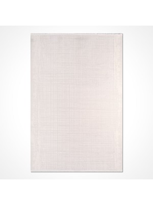 Hali.Net 80x150 cm Beyaz Silver Pamuk Yıkanabilir Klasik Halı | Mutfak Balkon Yatak Odası Halısı | Leke Tutmaz Hipoalerjenik | SİLVER-16503K