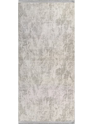 Gadag Modern Krem Pamuk Kare Modern Desenli Akrilik Hav Vermeyen Leke Tutmayan Kolay Temizlenen Yumuşak Makine Salon Yolluk Mutfak Halı