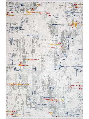 Hali.Net 80x150 cm Gri Londra İskandinav Modern Nordik Halı | Mutfak Balkon Salon Halısı | Hav Vermez Leke Tutmaz | LONDRA-11551K