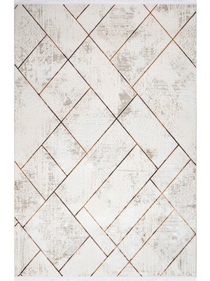 Hali.Net 120x180 cm Bej Safir İskandinav Modern Nordik Halı | Yatak Odası Çocuk Odası Salon Halısı | Hav Vermez Leke Tutmaz | SAFİR-17307K