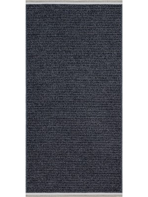 Hali.Net 100x150 cm Antrasit Liya İskandinav Modern Bukle Halı | Mutfak Balkon Salon Halısı | Hav Vermez Leke Tutmaz