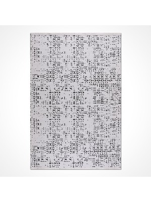 Hali.Net 80x150 cm Gri Lucky Pamuk Yıkanabilir Klasik Halı | Mutfak Balkon Yatak Odası Halısı | Leke Tutmaz Hipoalerjenik | LUCKY-LN02K