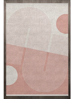 Hali.Net 260x260 cm Pembe Yıkanabilir Halı | Salon Yatak Odası Halısı | Leke Tutmaz Hipoalerjenik | F_SCANDİNAVİAN-8015