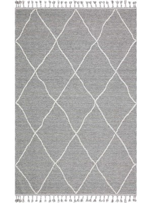 Hali.Net 80x150 cm Gri Eko Modern Halı | Mutfak Balkon Salon Halısı | Hav Vermez Leke Tutmaz