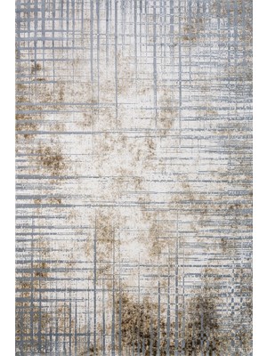 Bespoky 80x150 cm Çok Renkli Krem Soyut çizgili Modern Çizgisel Yıkanabilir Halı | Yatak Odası Mutfak Halısı | Leke Tutmayan, Kaymaz | ARTEMİS_ARTEX-6402B
