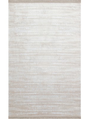 Bej Geçişli Etnik Modern Desenli Hav Vermeyen Leke Tutmayan Kolay Temizlenen Yumuşak Makine Salon Yolluk Mutfak Halı