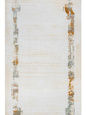 Hali.Net 80x150 cm Krem Amazon Pamuk Yıkanabilir Etnik Halı | Mutfak Balkon Salon Halısı | Leke Tutmaz Hipoalerjenik Çabuk Kuru | CREA_AMAZON-12240K