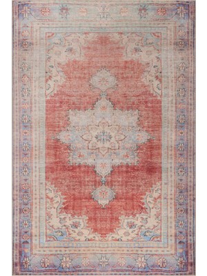 Hali.Net 150x230 cm Turuncu Dikdörtgen Klasik Etnik Çerçeveli Halı | Salon Yatak Odası Halısı | Hav Vermez Leke Tutmaz | BA11-DİKDÖRTGEN