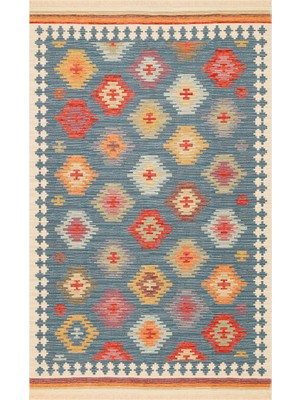 Hali.Net 80x150 cm Lacivert Eko Modern Halı | Mutfak Balkon Salon Halısı | Hav Vermez Leke Tutmaz