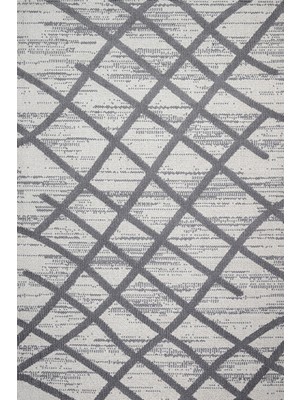  Geometrik Gri Pamuk Dikdörtgen Modern Desenli Pamuk Makinada Yıkanabilir Hav Toz Vermez Leke Tutmayan Kaymaz Taban Dijital Makine Baskı Salon Yolluk Mutfak Halı