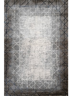 Lacivert Geometrik Etnik Modern Desenli Pamuk Makinada Yıkanabilir Hav Toz Vermez Leke Tutmayan Kaymaz Taban Dijital Makine Baskı Salon Yolluk Mutfak Halı