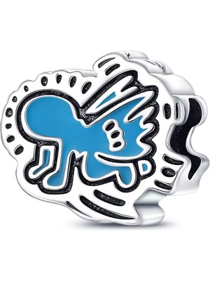 Hector Co Jewellery Keith Haring™ x Radiant Angel Charm 925 Ayar Gümüş