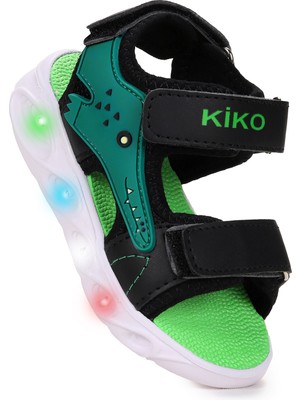 Kiko Kids Arnı Günlük Işıklı Cırtlı Erkek Bebek Sandalet Ayakkabı