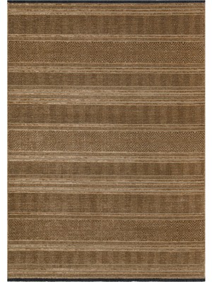 Bespoky 80x150 cm Bej Etnik Modern Yıkanabilir Halı | Mutfak Balkon Yatak Odası Halısı | Leke Tutmayan Kaymaz | 4002-BEJ