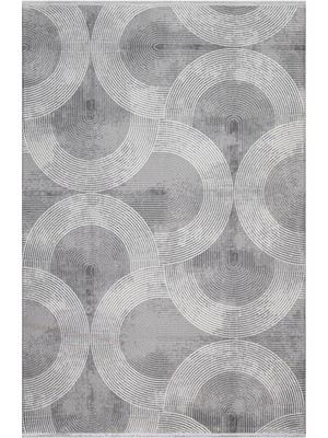 Hali.Net 80x150 cm Gri Versilia Pamuk Yıkanabilir Klasik Halı | Mutfak Balkon Yatak Odası Halısı | Leke Tutmaz Hipoalerjenik | VERSİLİA-A0161