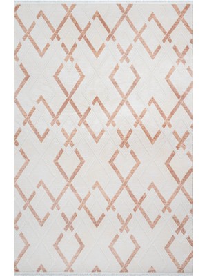 Hali.Net 120x120 cm Krem Royal İskandinav Modern Nordik Halı | Yatak Odası Çocuk Odası Salon Halısı | Hav Vermez Leke Tutmaz | ROYAL-14901K