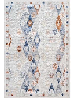  Yöresel Mavi Pamuk Daire Modern Desenli Pamuk Makinada Yıkanabilir Hav Toz Vermez Leke Tutmayan Kaymaz Taban Dijital Makine Baskı Salon Yolluk Mutfak Halı