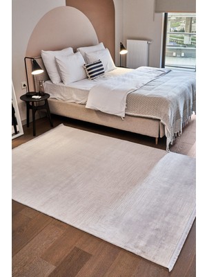 Bespoky 120x200 cm Gri Yıkanabilir Halı | Yatak Odası Çocuk Odası Halısı | Leke Tutmayan, Kaymaz | 1751-GRİ