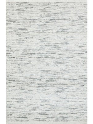 Bespoky 80x150 cm Gri Açık Gri Çizgili Modern Soyut Yıkanabilir Halı | Yatak Odası Mutfak Halısı | Leke Tutmayan, Kaymaz | 9732-GRİ