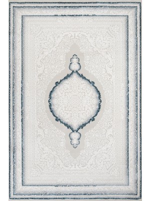 Hali.Net 100x150 cm Mavi Mat Modern Stone Halı | Mutfak Balkon Salon Halısı | Hav Vermez Leke Tutmaz | STN_FEEL-001M