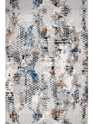 Bespoky 80x150 cm Gri Kristal Modern Yıkanabilir Halı | Mutfak Balkon Yatak Odası Halısı | Leke Tutmayan Kaymaz | CREA_KRİSTAL-18109