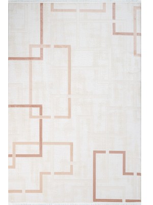 Hali.Net 120x180 cm Krem Karen İskandinav Modern Nordik Halı | Yatak Odası Çocuk Odası Salon Halısı | Hav Vermez Leke Tutmaz | KAREN-6415AK