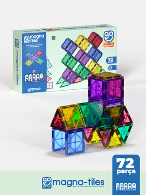 Go Toys Go Magna-Tiles 72 Parça Manyetik Yapı Blokları Original - Mıknatıslı Eğitici Oyuncak
