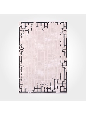 Bespoky 80x150 cm Gri Elkenz Modern Etnik Yıkanabilir Halı | Mutfak Balkon Yatak Odası Halısı | Leke Tutmayan Kaymaz | ELKENZ-7560
