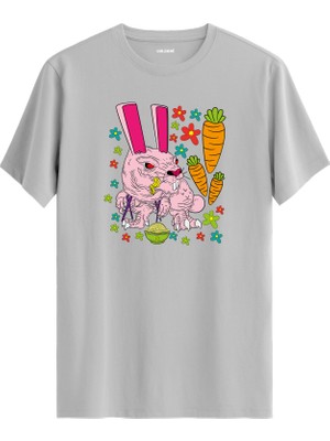 Renkli Ejderha ve Bulut Tasarım %100 Pamuk Tişört