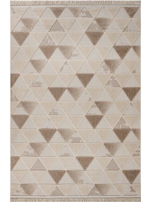 Bespoky 80x150 cm Vizon Trend Modern Lüks Yıkanabilir Halı | Mutfak Balkon Yatak Odası Halısı | Hav Vermez Leke Tutmaz Kaymaz | TREND-1091V