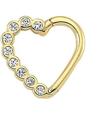 Taşlı Kalp Helix Piercing
