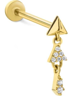 Tektaş Ucunda Sallantılı Şekiller Küçük Tragus Piercing