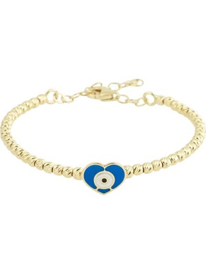 Dorikalı Kalpli Nazar Çocuk Kelepçesi