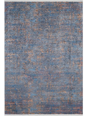 Hali.Net 80x150 cm Mavi Dijital Baskı Etnik Patchwork Halı | Mutfak Balkon Salon Halısı | Hav Vermez Hipoalerjenik | HALN-HLN1882