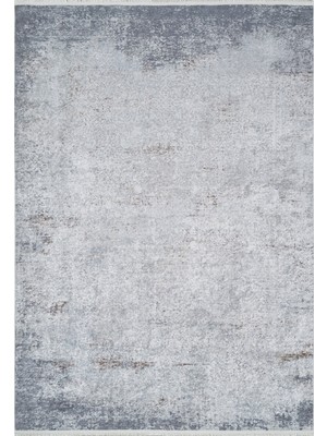 Gunbed Gri Modern Etnik Desenli Makinada Yıkanabilir Hav Toz Vermez Leke Tutmayan Kaymaz Taban Dijital Makine Baskı Salon Yolluk Mutfak Halı