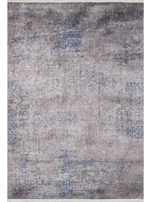 Hali.Net 80x150 cm Mavi Dijital Baskı Etnik Patchwork Halı | Mutfak Balkon Salon Halısı | Hav Vermez Hipoalerjenik | HALN-HLN1901