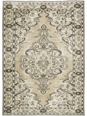 Hali.Net 190x267 cm Turuncu Açık Bej Bitkisel Geleneksel Medalyonlu Halı | Salon Yatak Odası Halısı | Hav Vermez | UNİQUE-12082