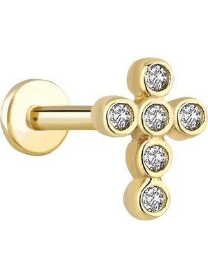 Haç Taşlı Tragus Piercing
