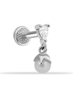 Damla Taşlı Inci Sallantılı Minimal Tragus Piercing