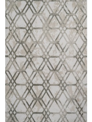  Geometrik Gri Pamuk Dikdörtgen Modern Desenli Pamuk Makinada Yıkanabilir Hav Toz Vermez Leke Tutmayan Kaymaz Taban Dijital Makine Baskı Salon Yolluk Mutfak Halı