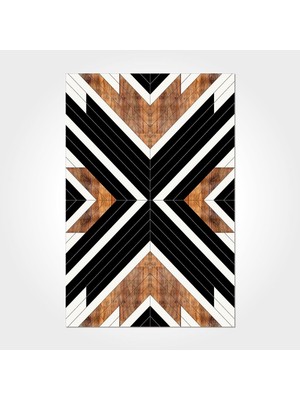 Bespoky 80x150 cm Siyah Printed Modern Yıkanabilir Halı | Mutfak Balkon Yatak Odası Halısı | Leke Tutmayan Kaymaz