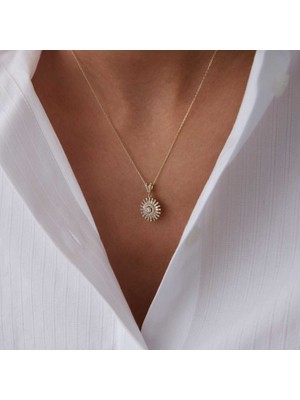 Baget Taşlı Pervane Kolye