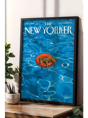 The New Yorker Çerçeveli Tablo July 9 2018 - Yüzen Köpek Tablosu